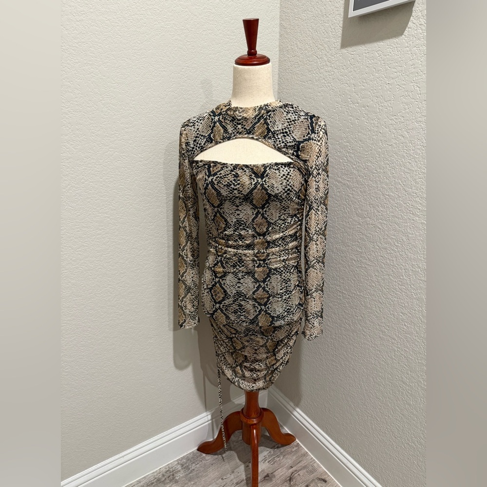 Elegant Snake Print Dress